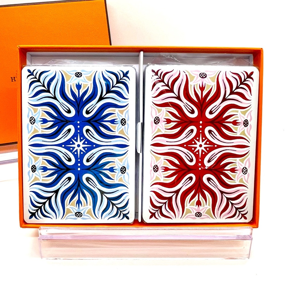 NIB Hermes A.M. Cassandre Jue de Cartes Gilded Double Deck of Cards